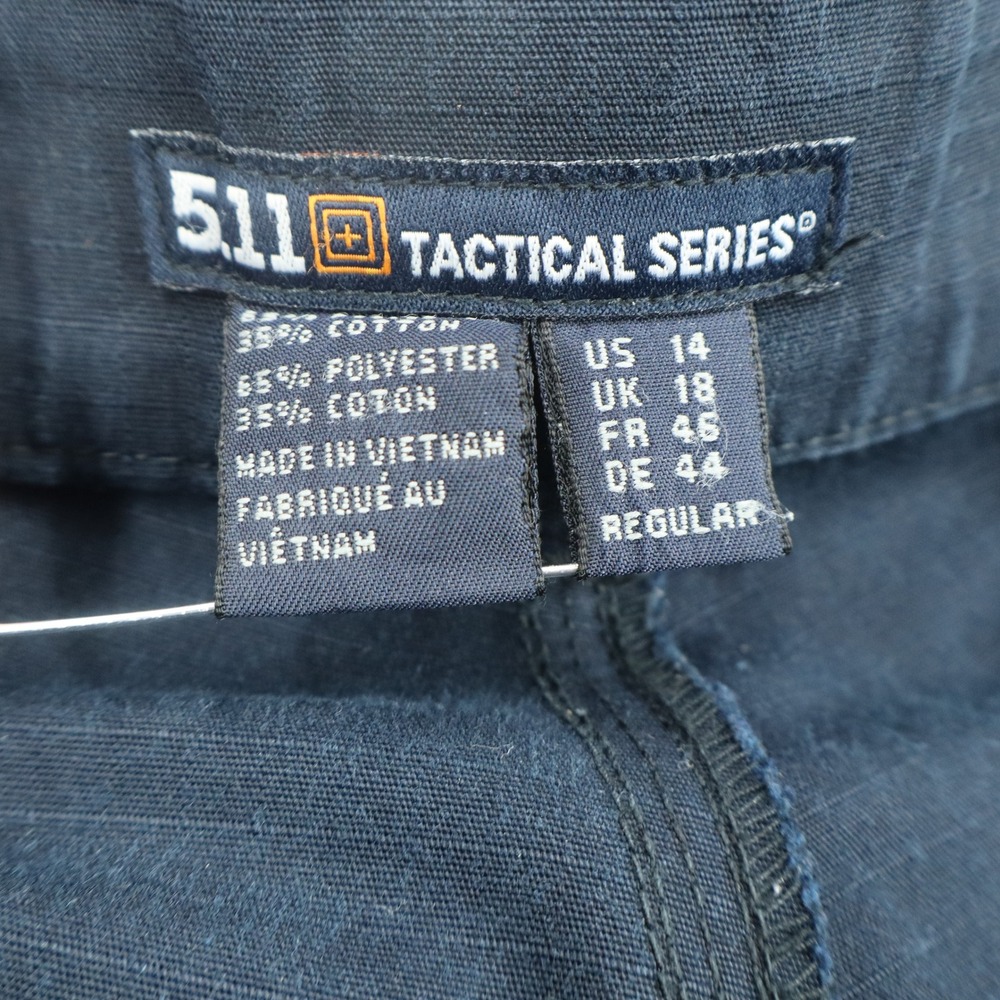 5.11 Tactical Series‎ Womens Navy Blue Ripstop Cargo Pants Size 14 Regular - Picture 6 of 13